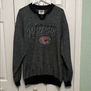 Lee sport vintage Gray Wisconsin Badgers Sweatshirt large